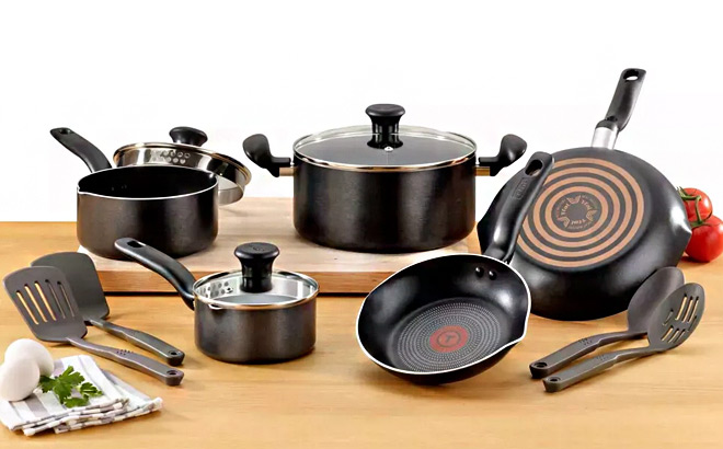 T Fal 12 Piece Cookware Set