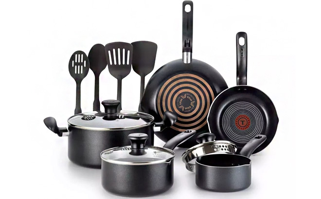 T Fal 12 Piece Simply Cook Nonstick Cookware Set