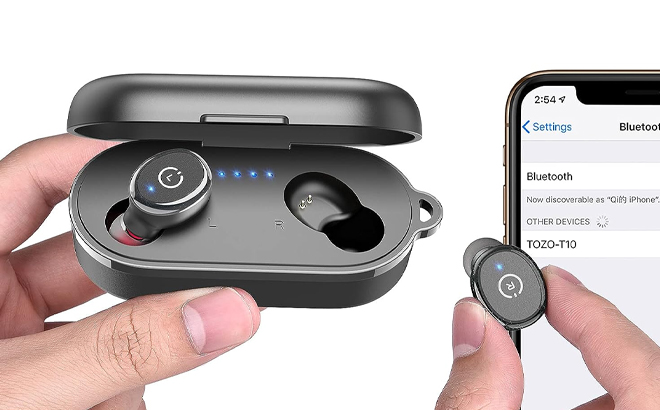 TOZO T10 Bluetooth 5 3 Wireless Earbuds with Wireless Charging Case