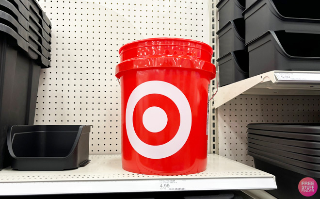 Target 5 Gallon Bucket on a Shelf