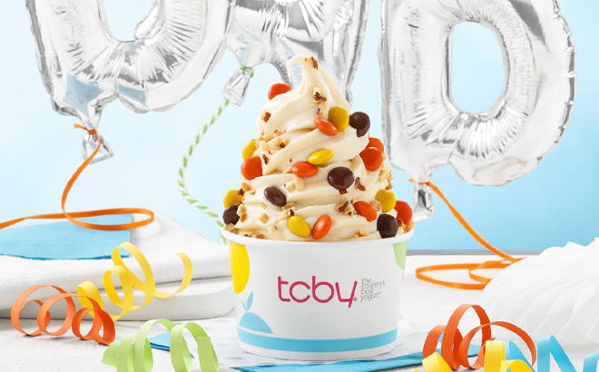 Tcby Frozen Yogurt on Table