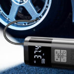Temola Portable Tire Inflator Inflating a Car Tires