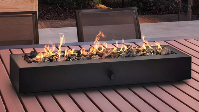 Threshold 28 Inch Outdoor Tabletop Fireplace