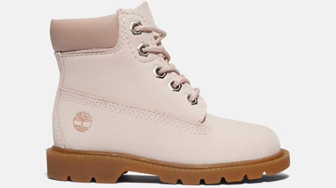 Timberland Toddlers Classic 6 Inch Waterproof Boots in Light Pink Color