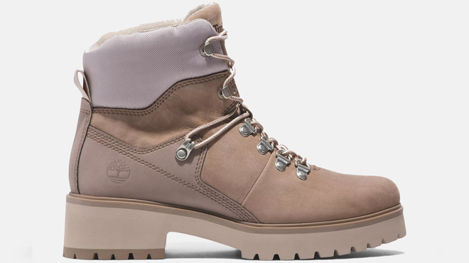 Timberland Womens Carnaby Cool Mid Hiker Boots in Taupe Nubuck Color