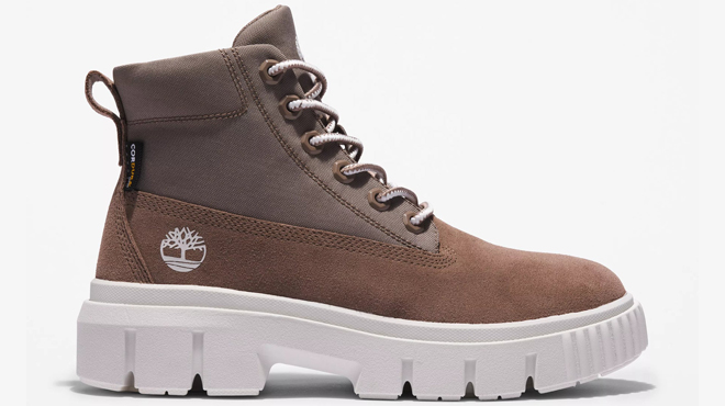 Timberland Womens Greyfield Boots in Taupe Suede Color