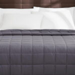 Topcee Weighted Blanket in Dark Grey Color on the Bed
