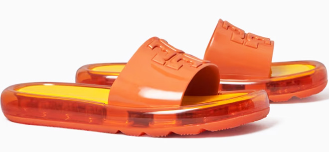 Tory Burch Bubble Jelly Slides Golden Bright