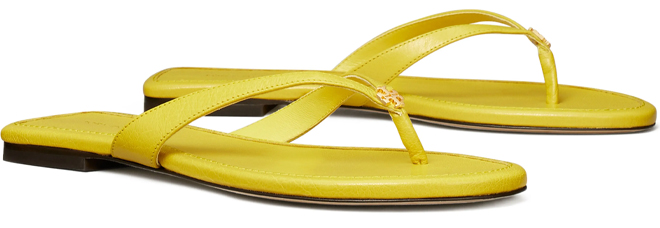 Tory Burch Classic Womens Flip Flops in Yellow