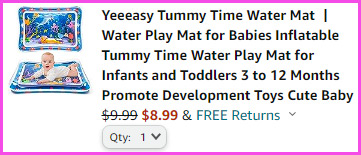 Tummy Time Water Mat at Checkout