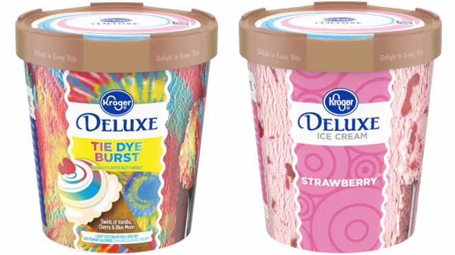 Two Kroger Deluxe Ice Cream