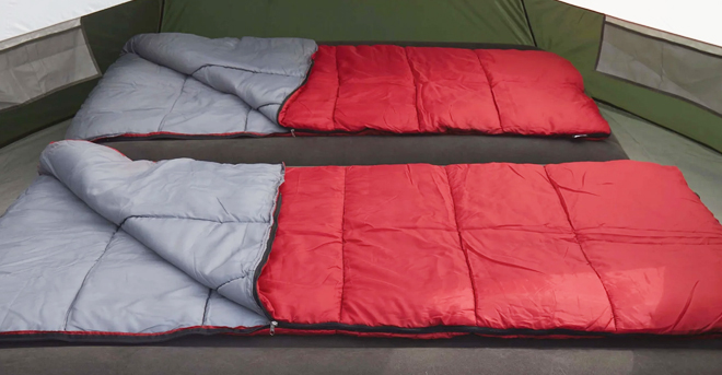 Two Ozark Trail 50 Degree Warm Weather Rectangular Sleeping Bags