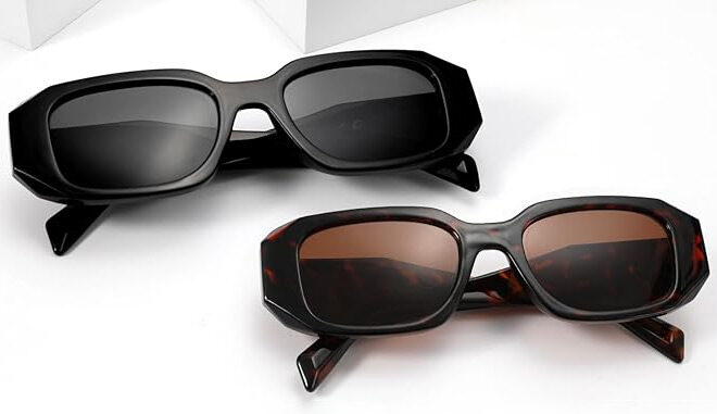 Two Trendy Rectangle Sunglasses
