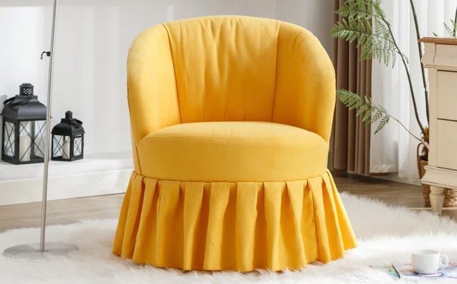 Upholstered Swivel Barrel Chair