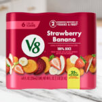 V8 Strawberry Banana 100 Fruit and Vegetable Juice 6 Pack