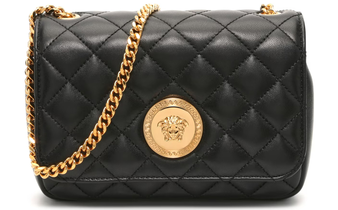 Versace Quilted Leather Crossbody Bag