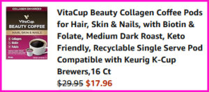 VitaCup Beauty Collagen Coffee Pods Checkout Screen