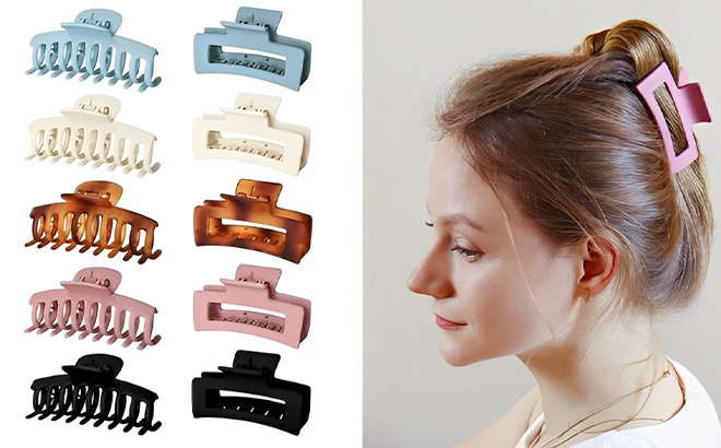 Vsiopy 10 Piece Hair Claw Clips