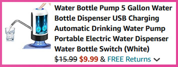 Water Bottle Dispenser Cart Screen