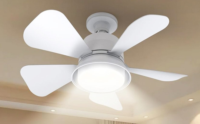 White Ceiling Fan with Lights