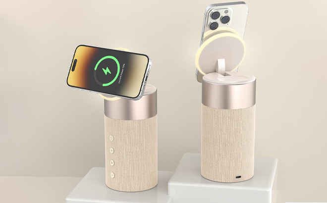 Wireless Charger Speaker on the Table