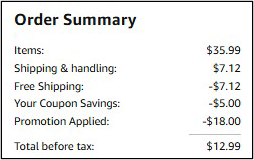 Wireless Sport Earbuds Order Summary