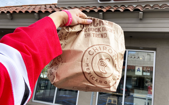 a Person Holding Chipotle Bag