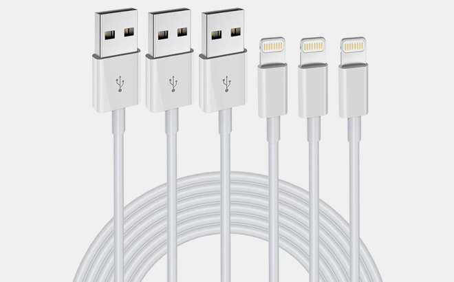iPhone Charger 3Pack 6FT MFi Certified Lightning Cable Fast Charging Cords Apple Charger Compatible
