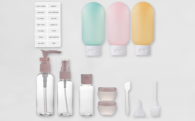 12 Piece Travel Bottles Set