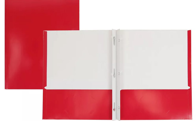 2 Pocket Paper Folder with Prongs