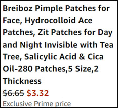 280 Count Pimple Patches Order Summary