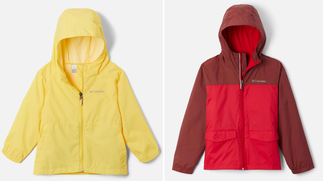 3 Columbia Girls Toddler Switchback II Jacket and Boys Rain Zilla Jacket