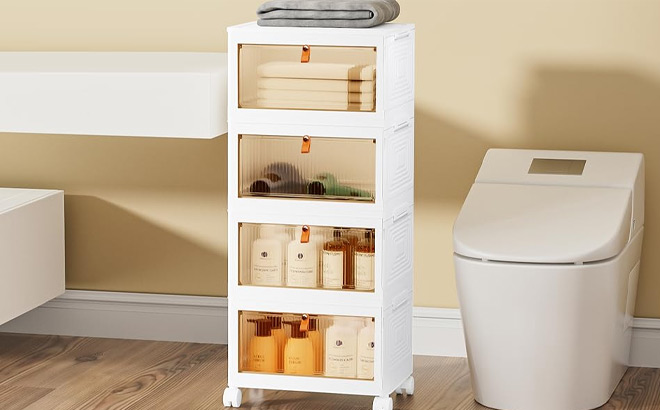 4 Tier Collapsible Stackable Storage Bins