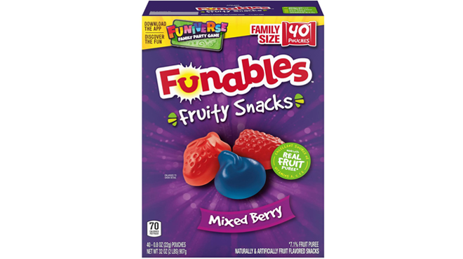 40 Count Funables Fruity Snacks Box