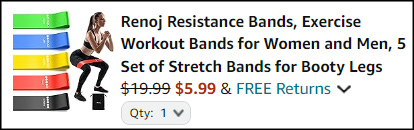 5 Piece Resistance Bands Set Checkout