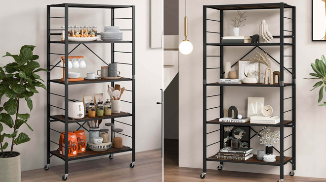 5 Tier Foldable Shelving Unit