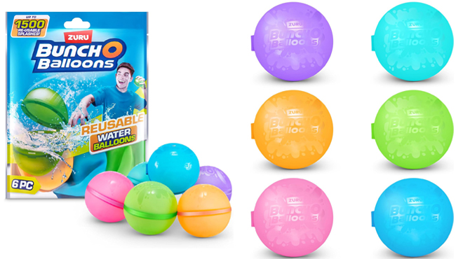 6 Count Reusable Water Balloons