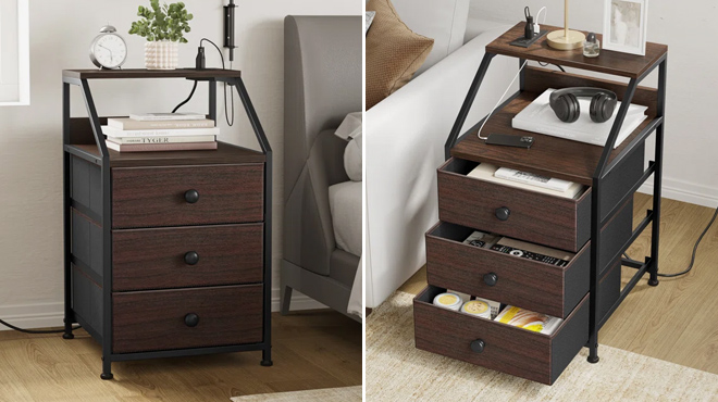 8 Sereena Nightstand with 3 Drawers