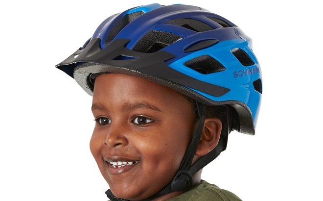 A Child Wearing Schwinn Dash Youth Bicycle Helmet