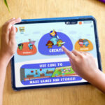 A Kid Learning Coding Through CodeSpark Academy App