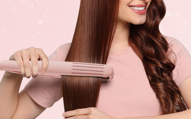 A Person Holding MiroPure Airflow Styler Curling Iron