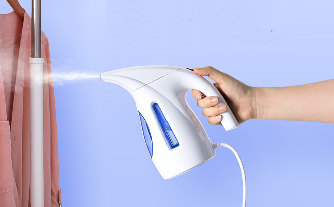 A Person Holding Portable Handheld Steamer