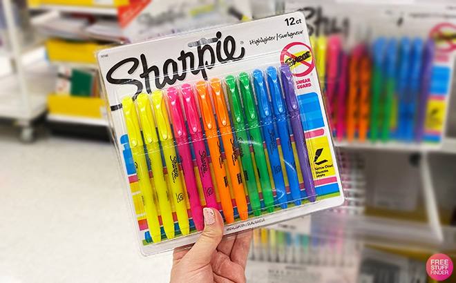 A Person Holding Sharpie Pocket Style Highlighters