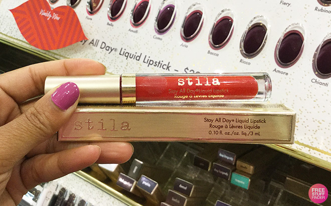 A Person Holding Stila Liquid Lipstick