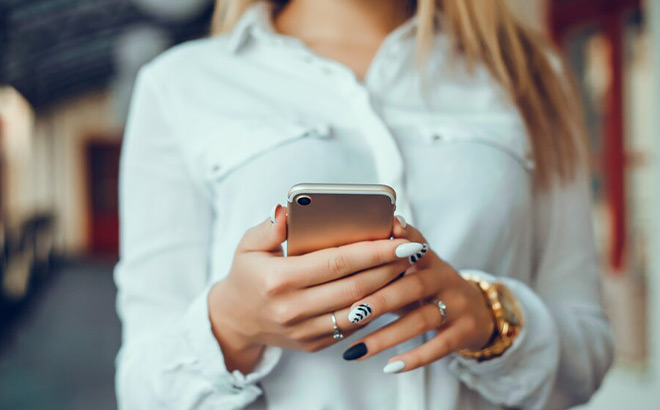 A Person Texting on a Phone