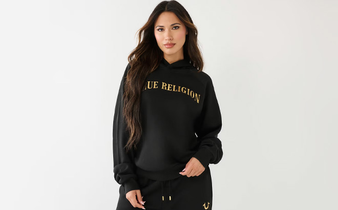 A Person Wearing True Religion True Relaxed Hoodie