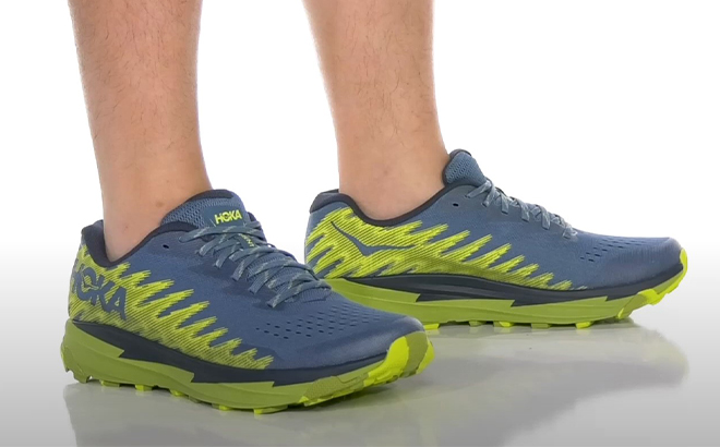 A Person Wearing the Hoka Torrent 3 Mens Shoes