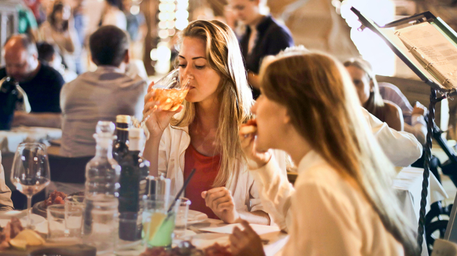 A Person drinking Wine