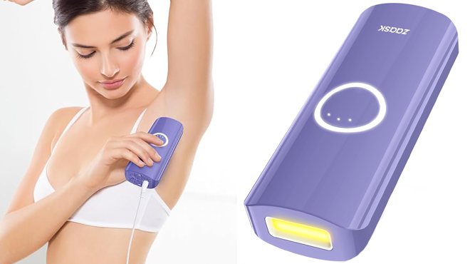A Person using Lase Hair Removal Device