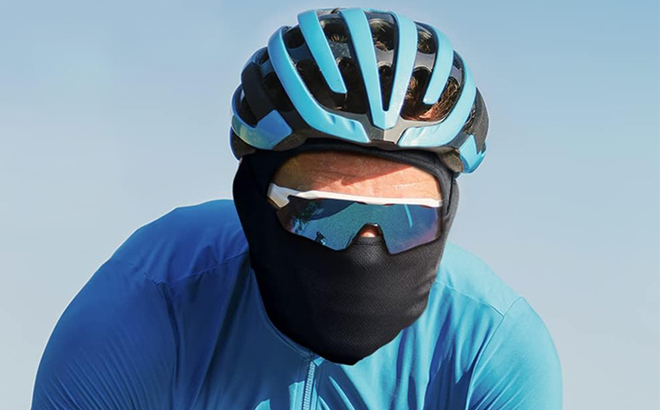 A Person wearing a Balaclava Ski Mask